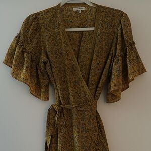 Max Studio floral wrap mini dress